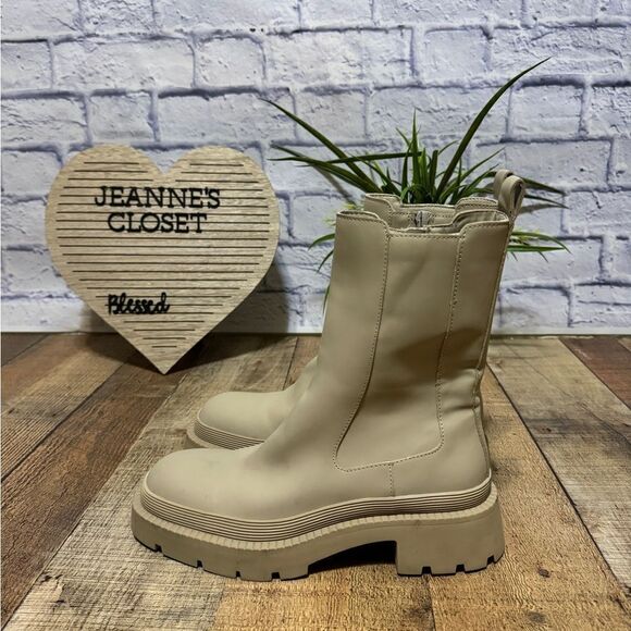Zara Lug soles beige Boots size 38 - Picture 10 of 13